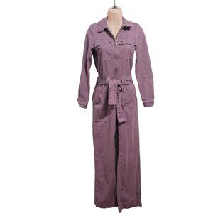 Sezane Paris Roby Women Jumpsuit Size 34 Grape Distressed